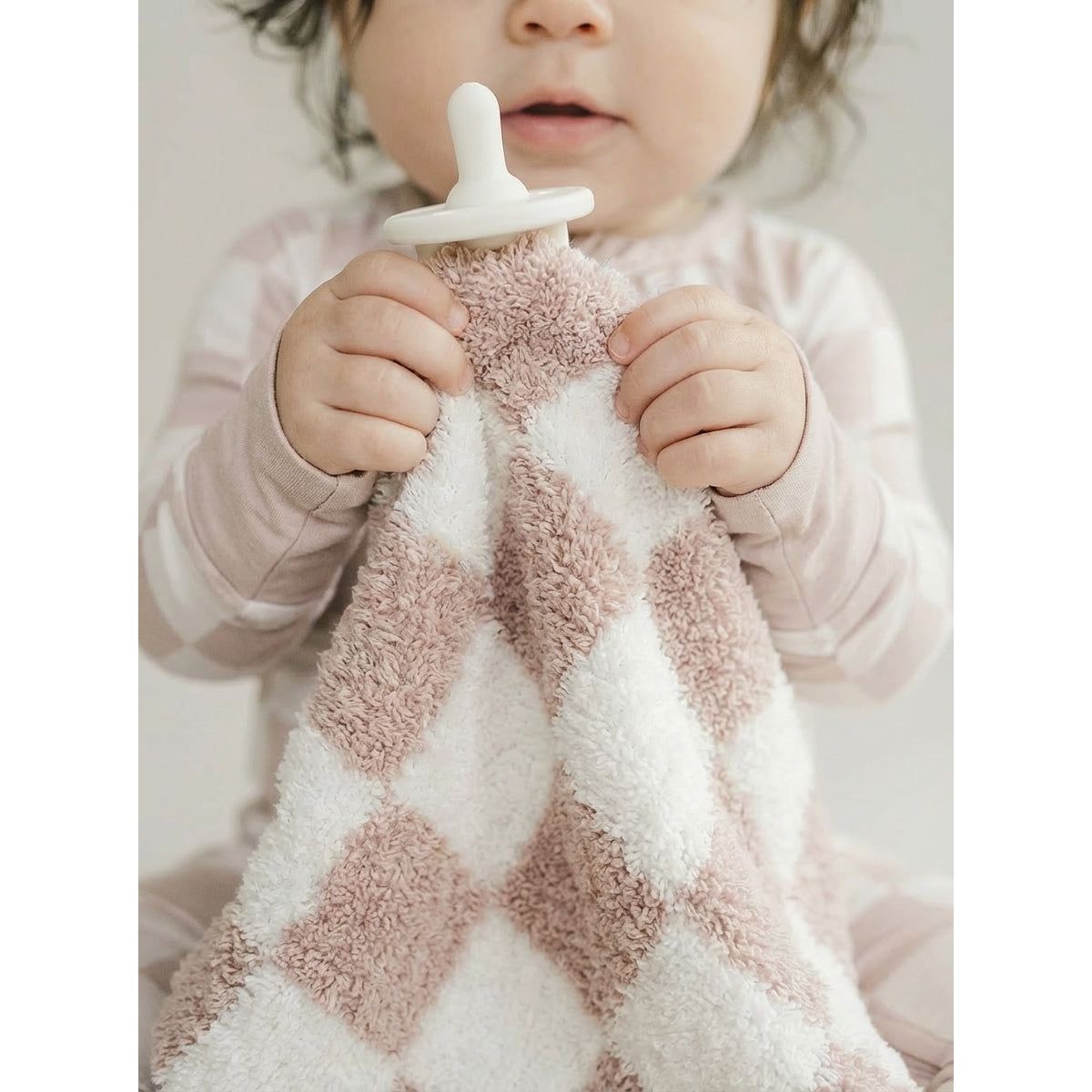 Checkered Plush Lovey | Latte