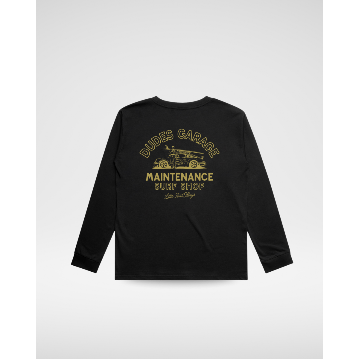 LONG SLEEVE DUDES GARAGE TEE - BLACK