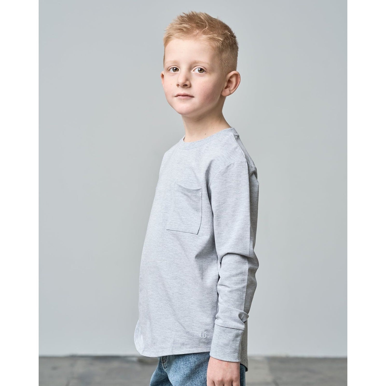 Long Sleeve Pocket Tee - Grey