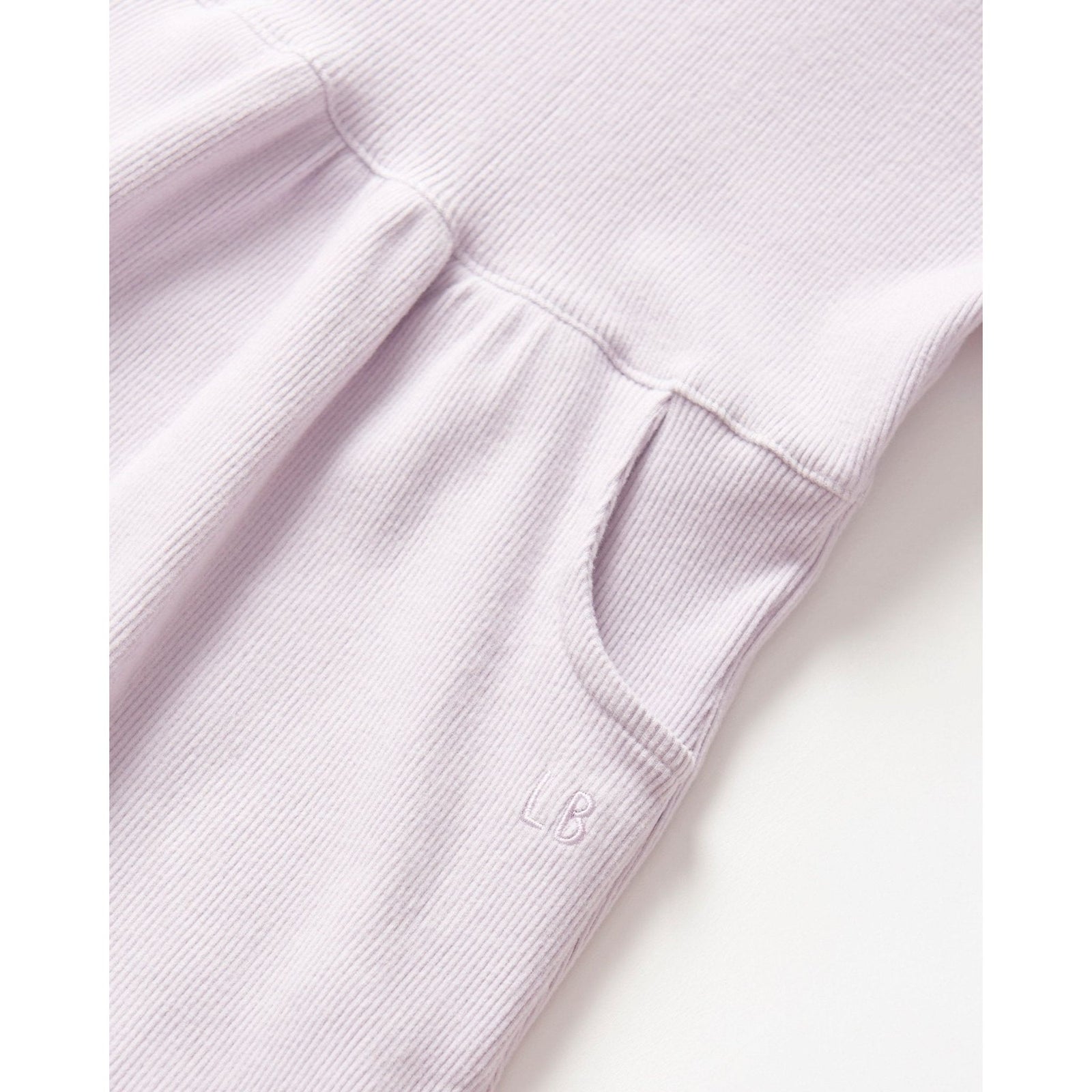Long Sleeve Ribbed Dress - Lilac