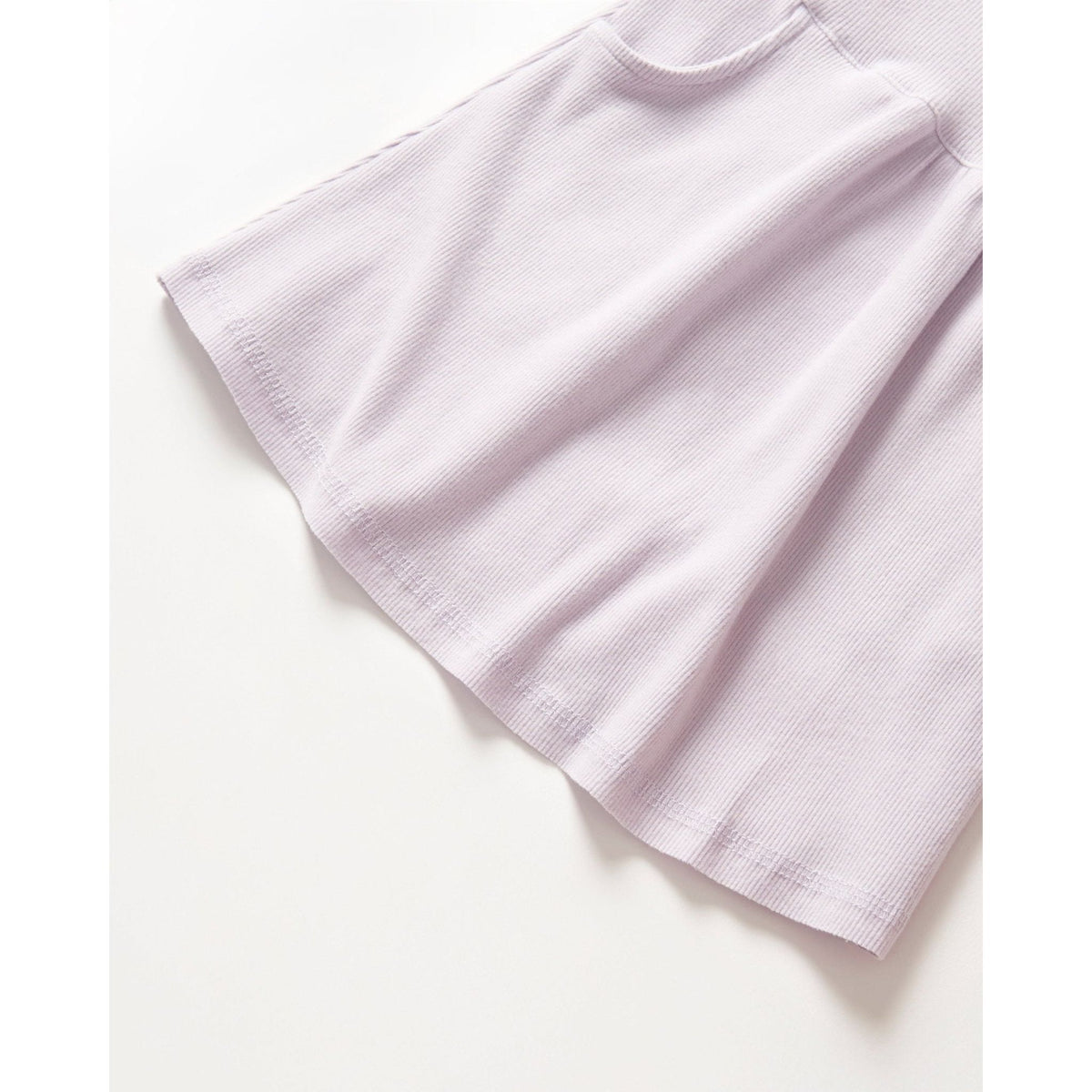 Long Sleeve Ribbed Dress - Lilac