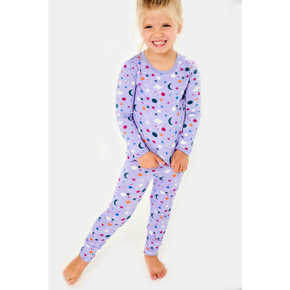 Long Sleeve Pajama Set - Luna Lavender