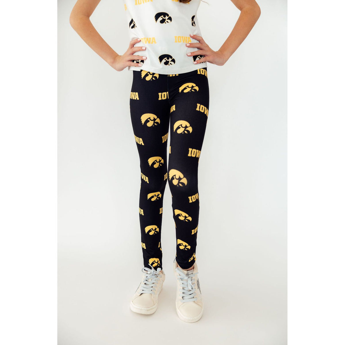 Iowa Black Tigerhawk Leggings