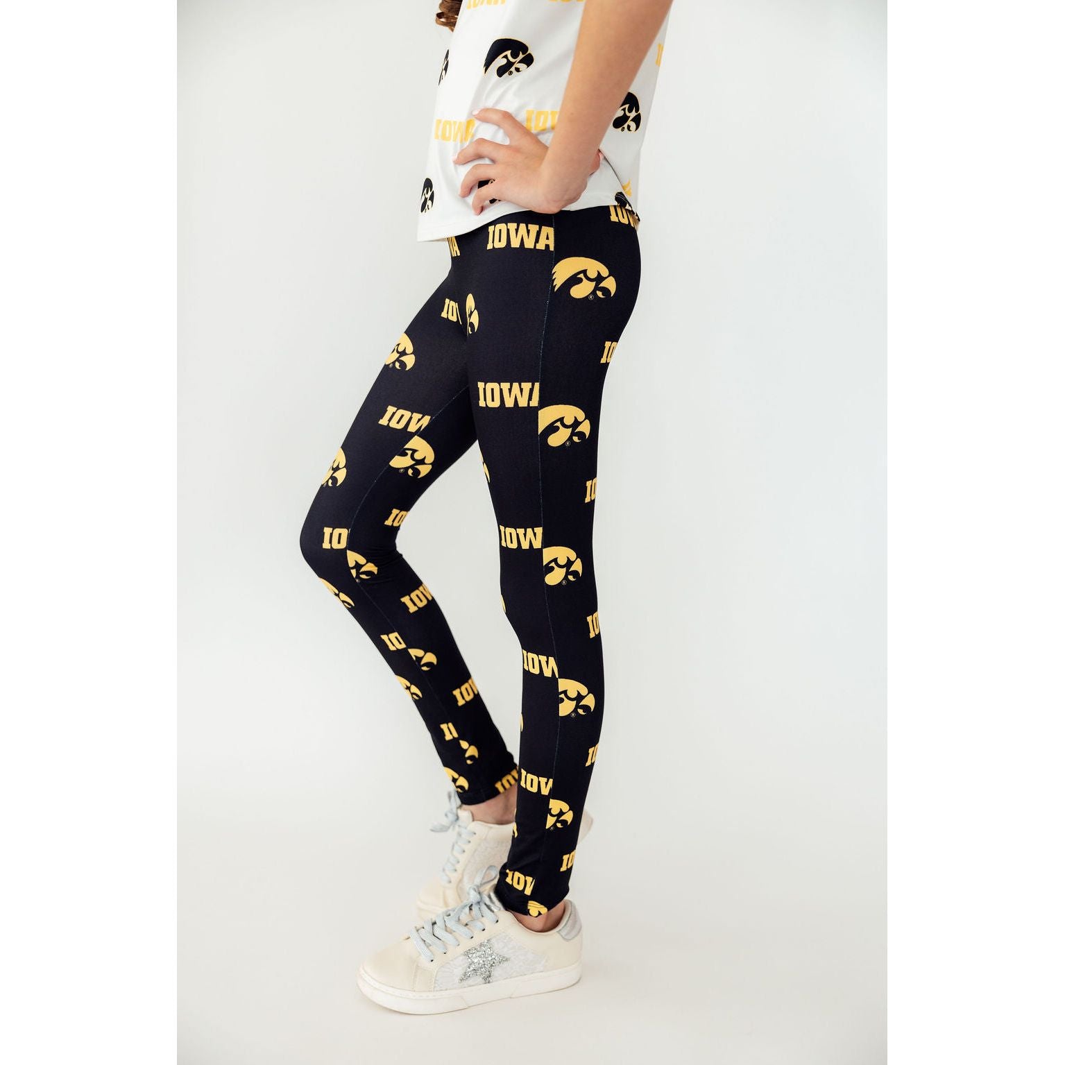 Iowa Black Tigerhawk Leggings