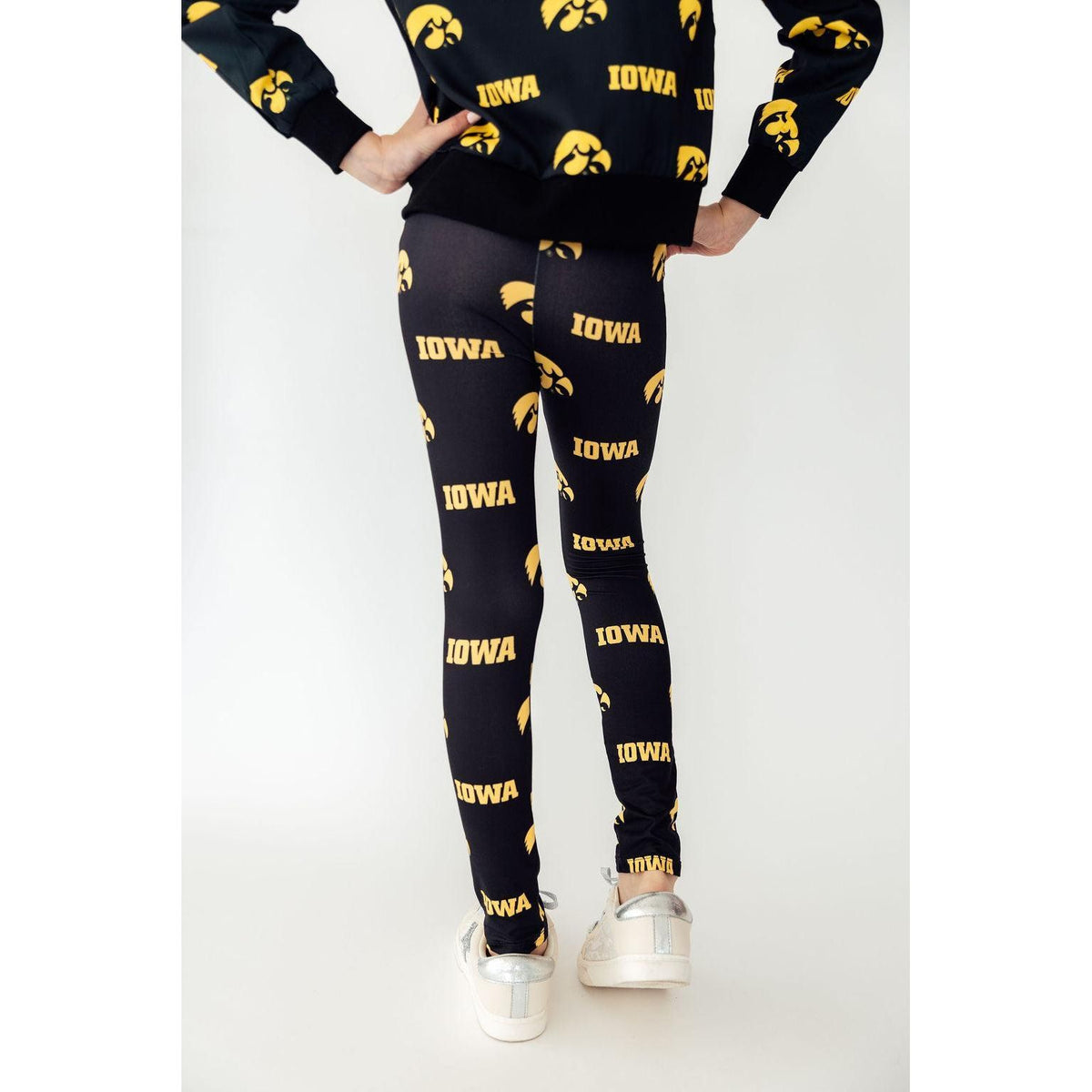 Iowa Black Tigerhawk Leggings
