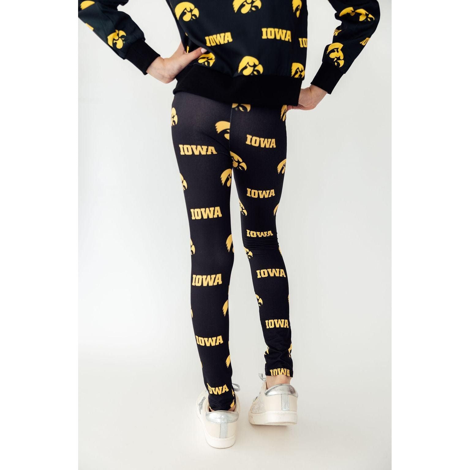 Iowa Black Tigerhawk Leggings