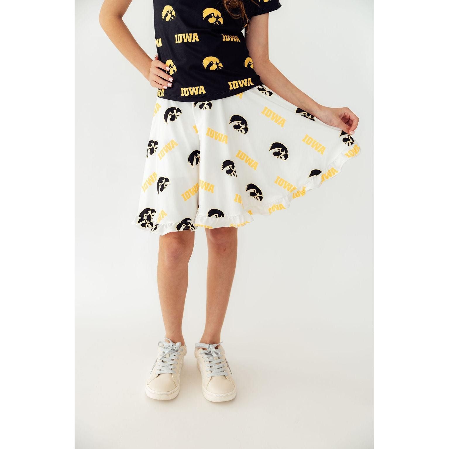 Iowa White Tigerhawk Twirl Skort