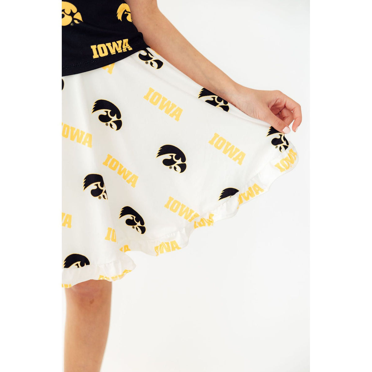 Iowa White Tigerhawk Twirl Skort