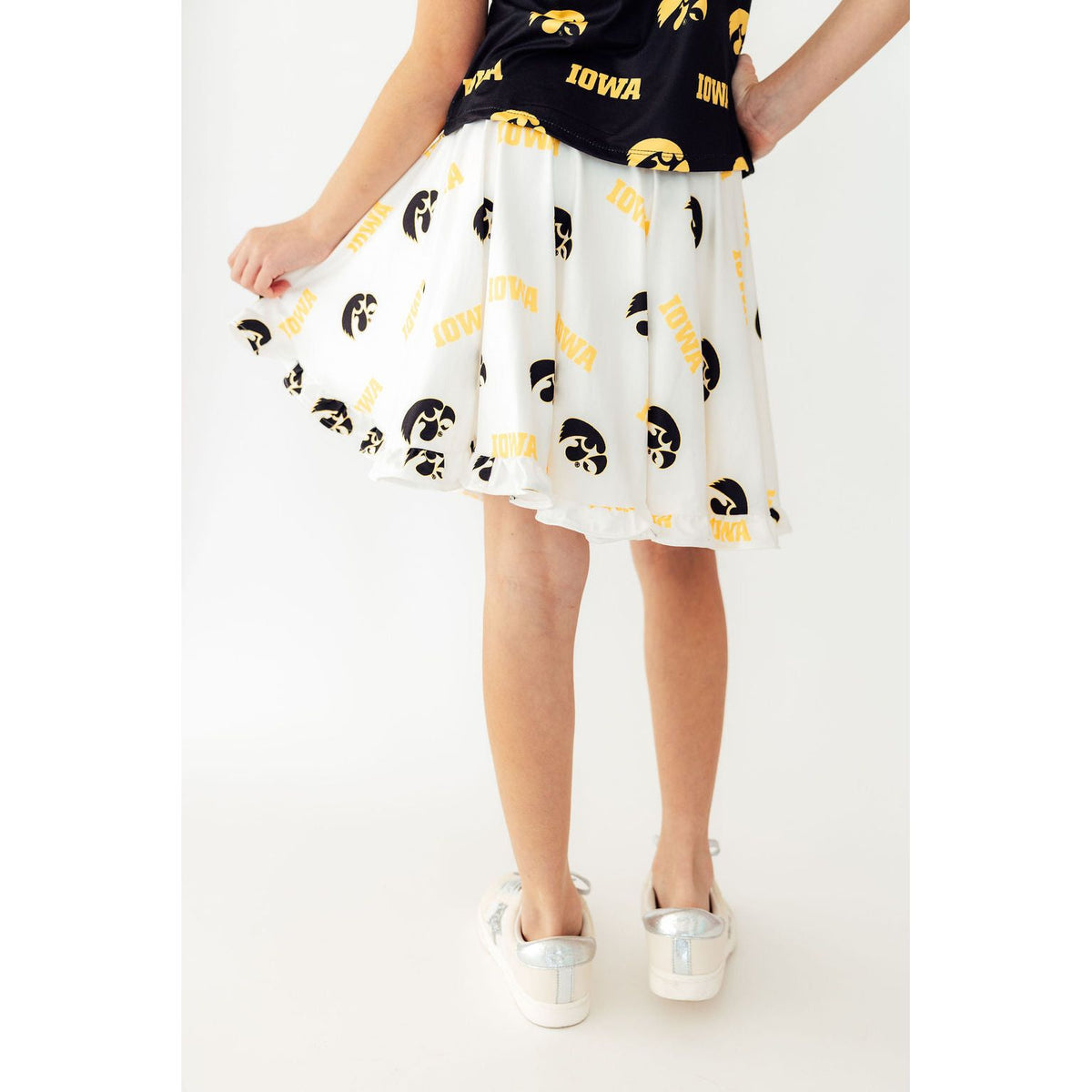 Iowa White Tigerhawk Twirl Skort