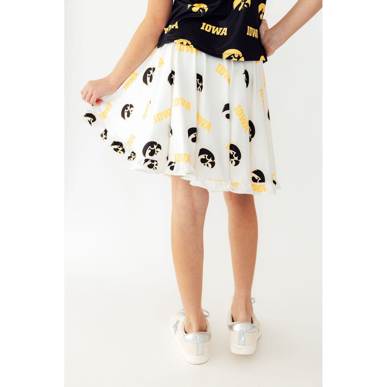 Iowa White Tigerhawk Twirl Skort