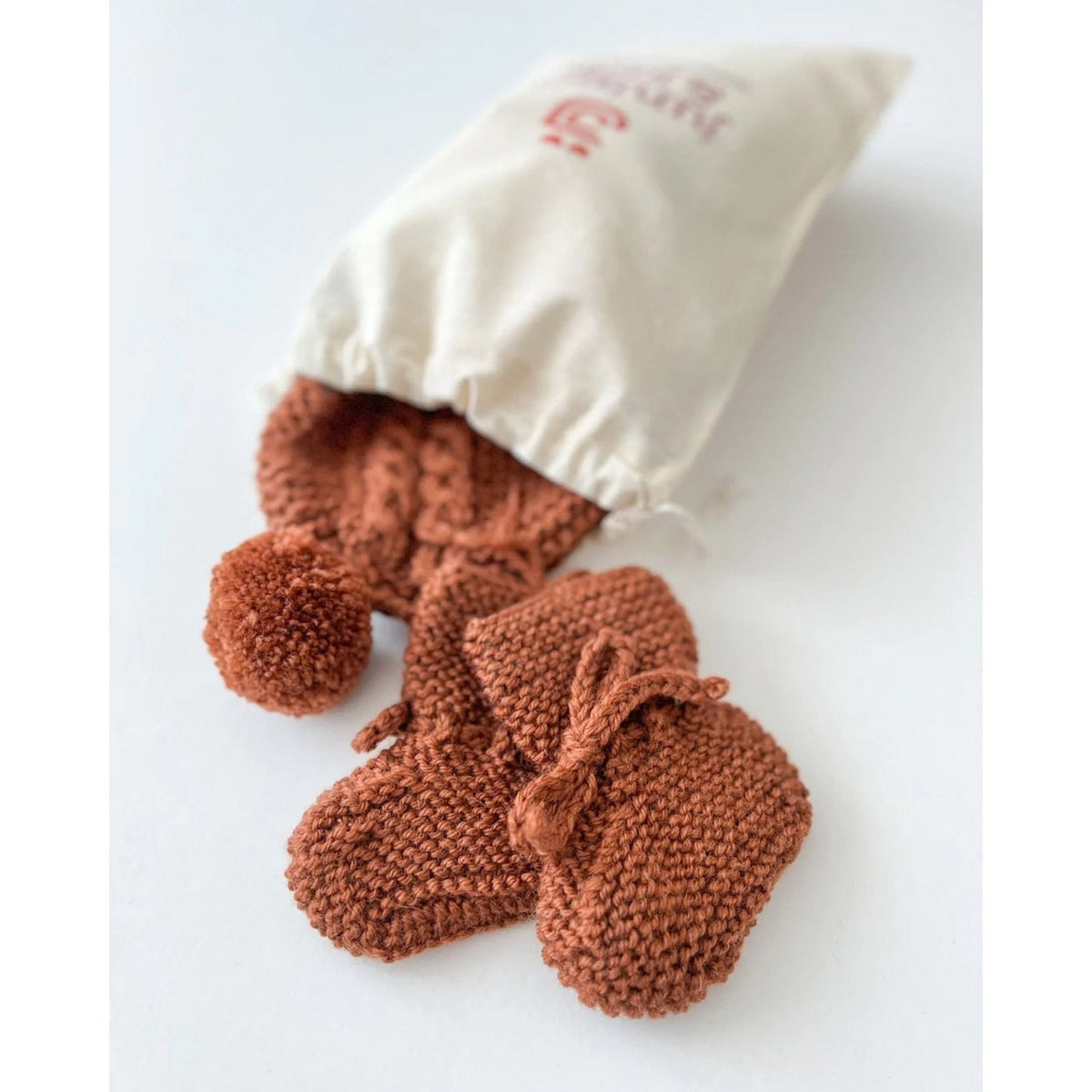 Merino Wool Bonnet & Bootie Set | Cinnamon