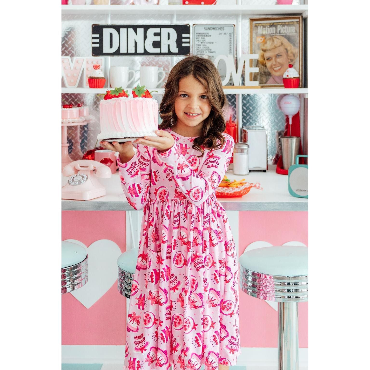 Vintage Cakes L/S Pocket Twirl Dress