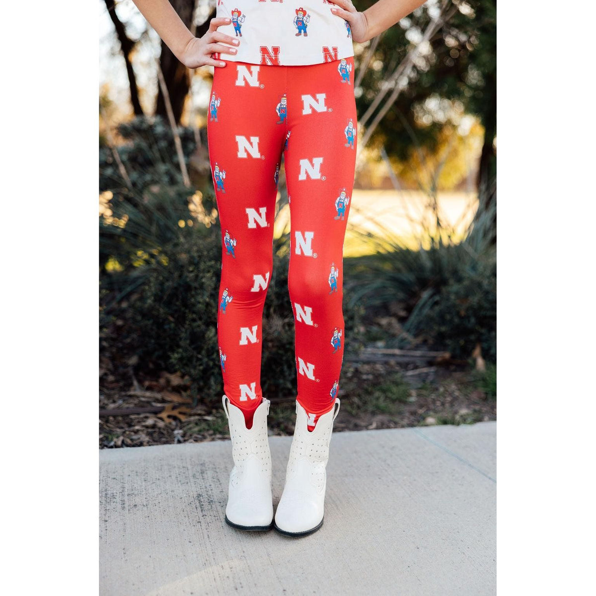 Nebraska Red Herbie Husker Leggings