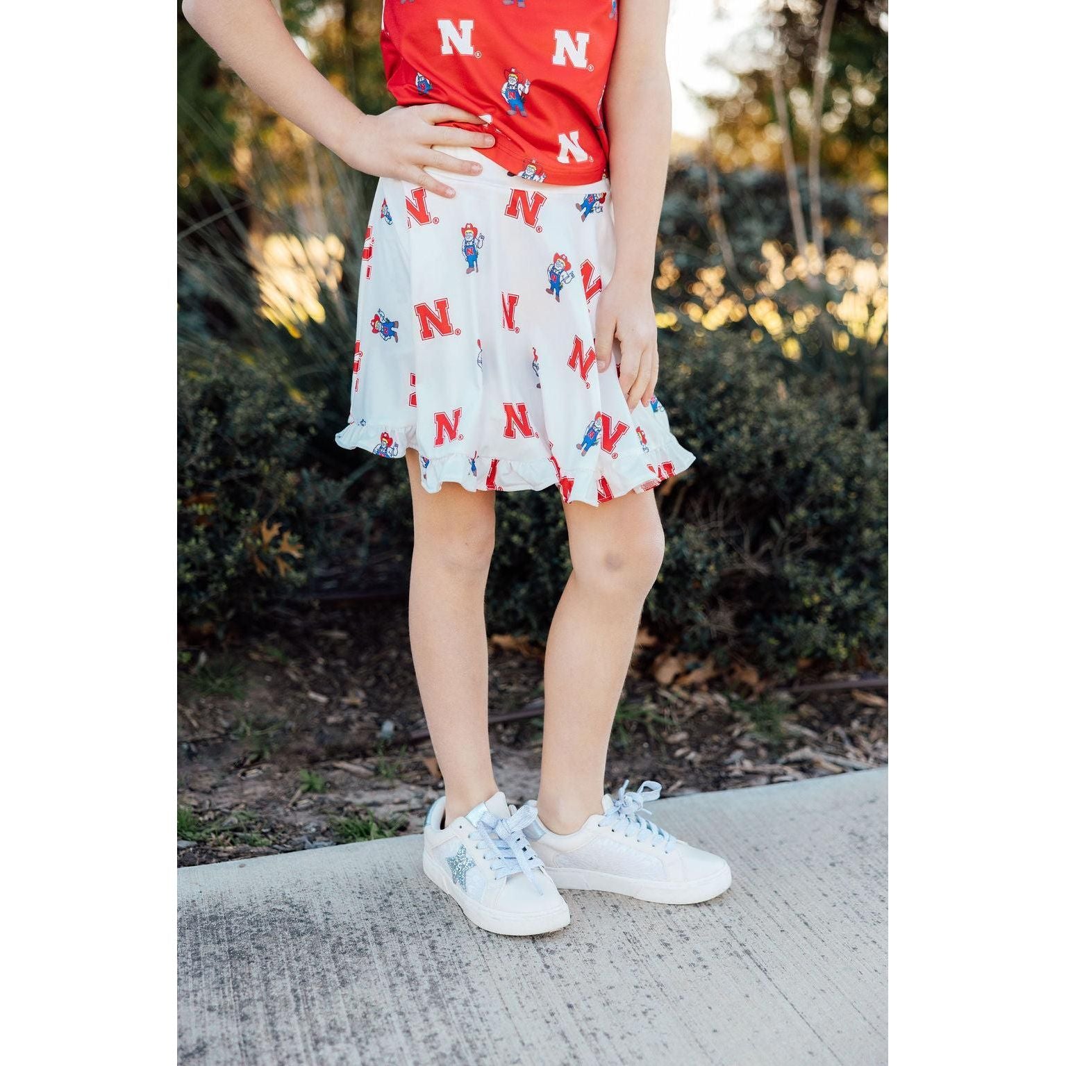 Nebraska White Herbie Husker Twirl Skort