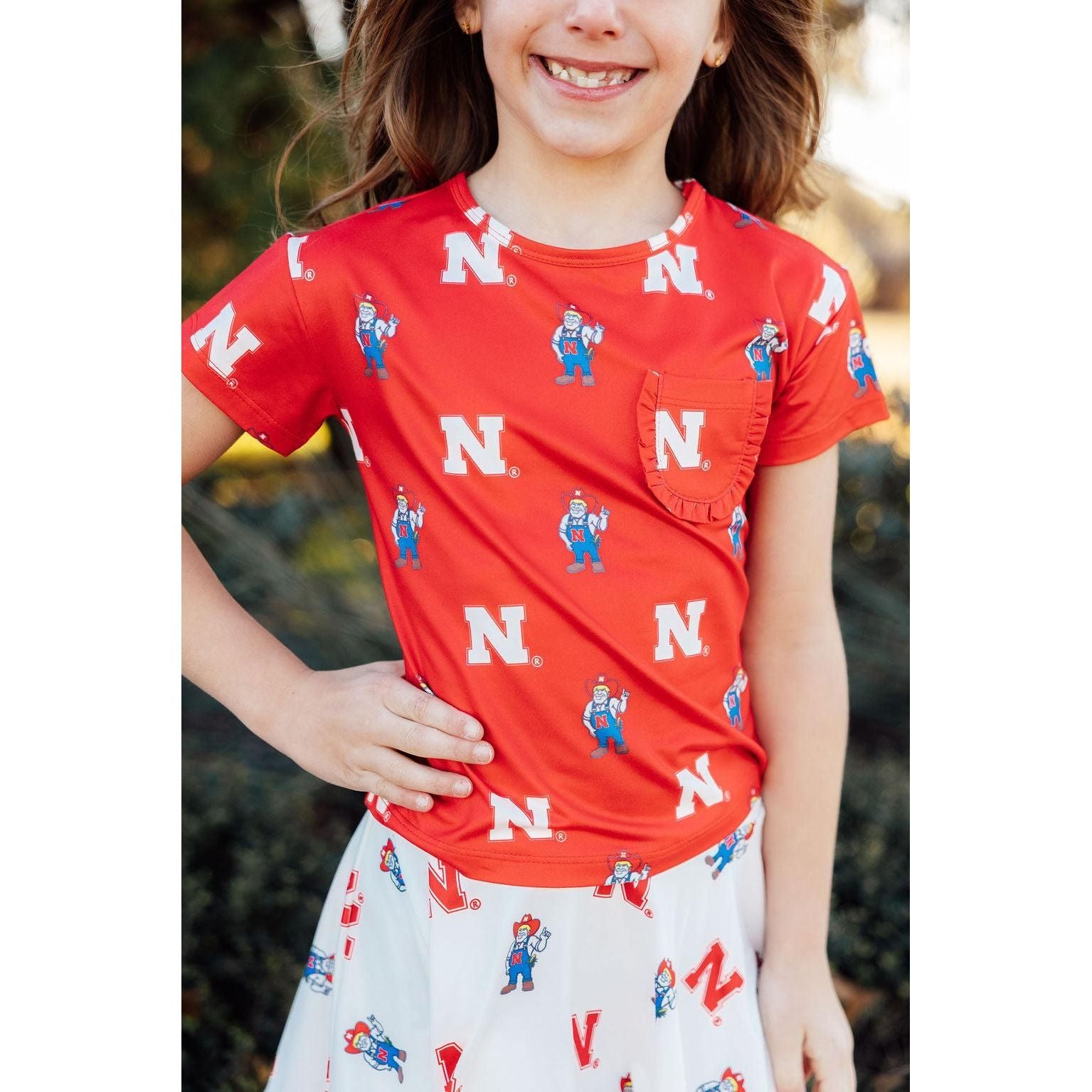 Nebraska White Herbie Husker Twirl Skort