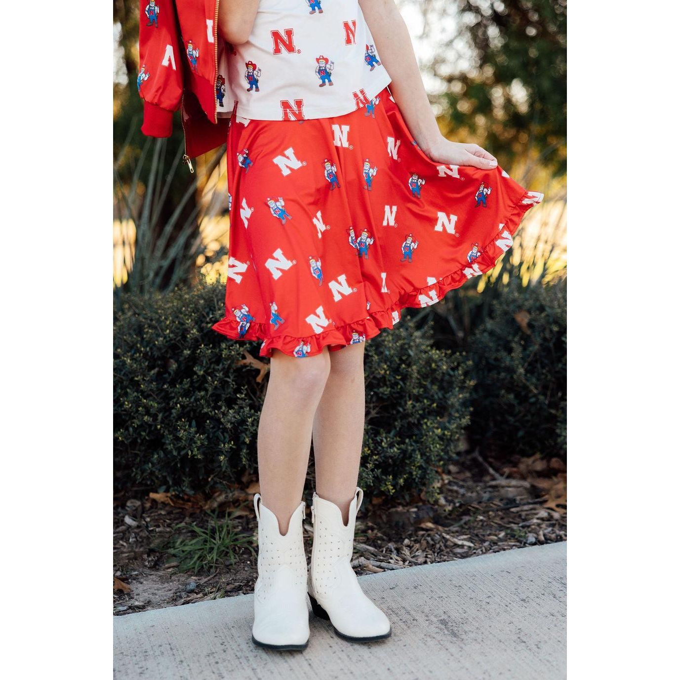 Nebraska Red Herbie Husker Twirl Skort