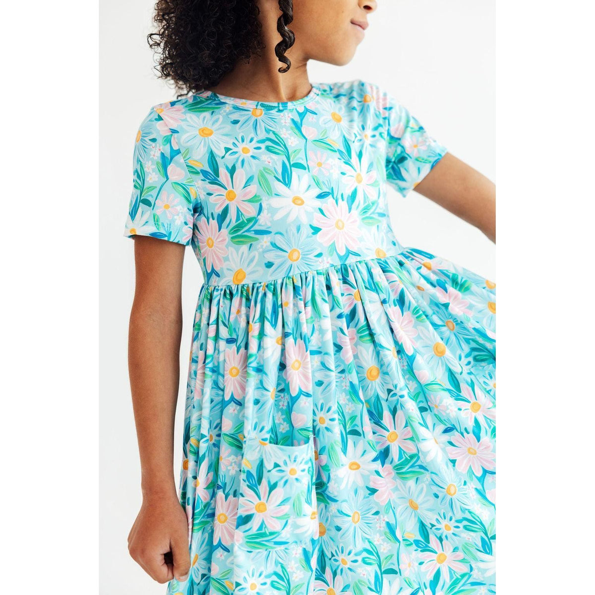 Preppy Daisies S/S Pocket Twirl Dress
