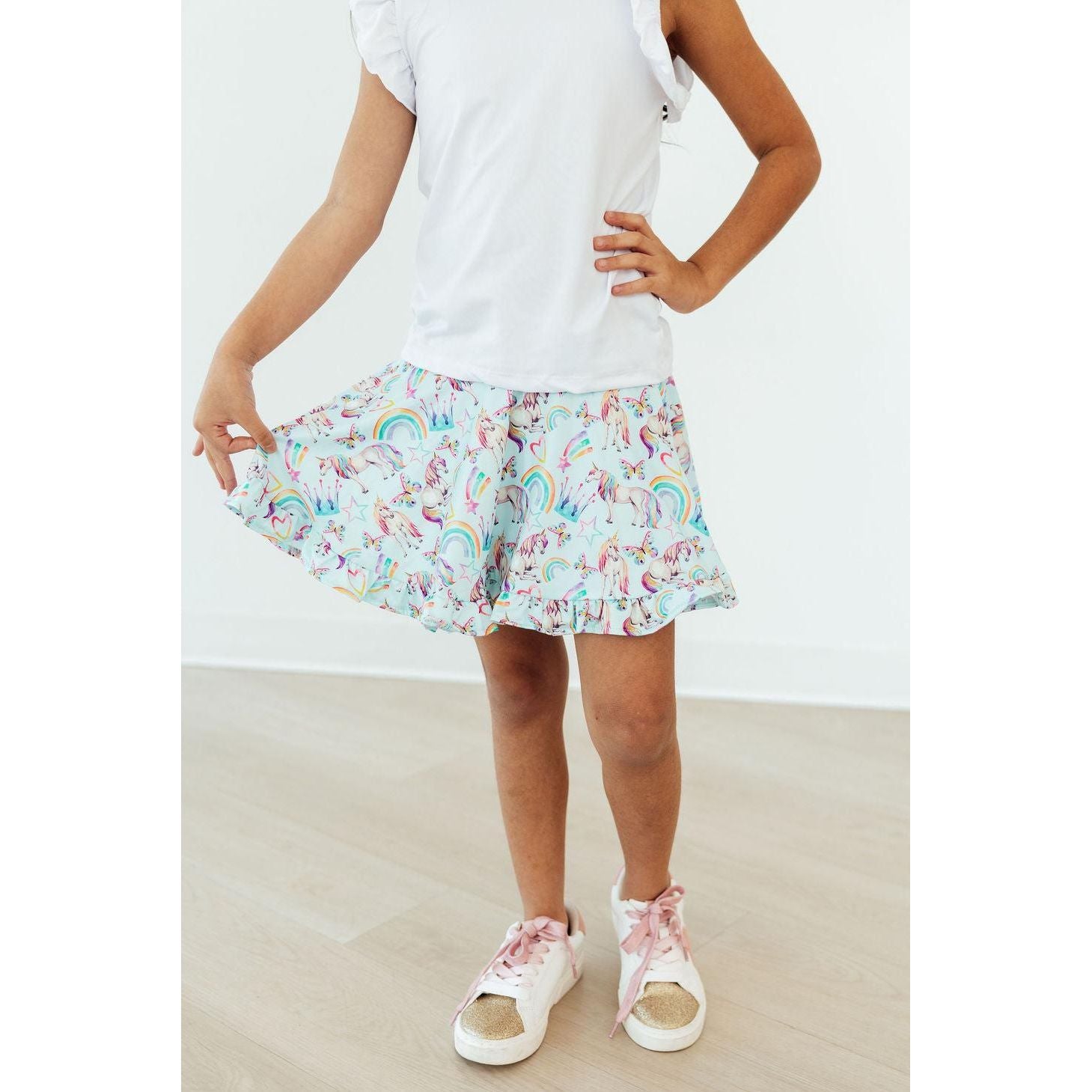Unicorn Queen Ruffle Twirl Skort
