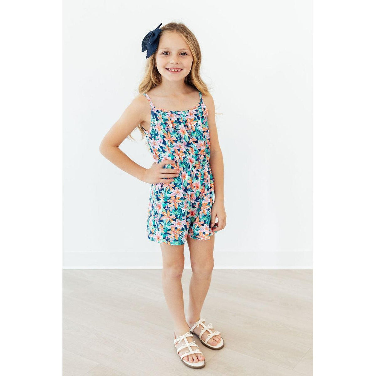 Island Blossoms Strappy Play Romper