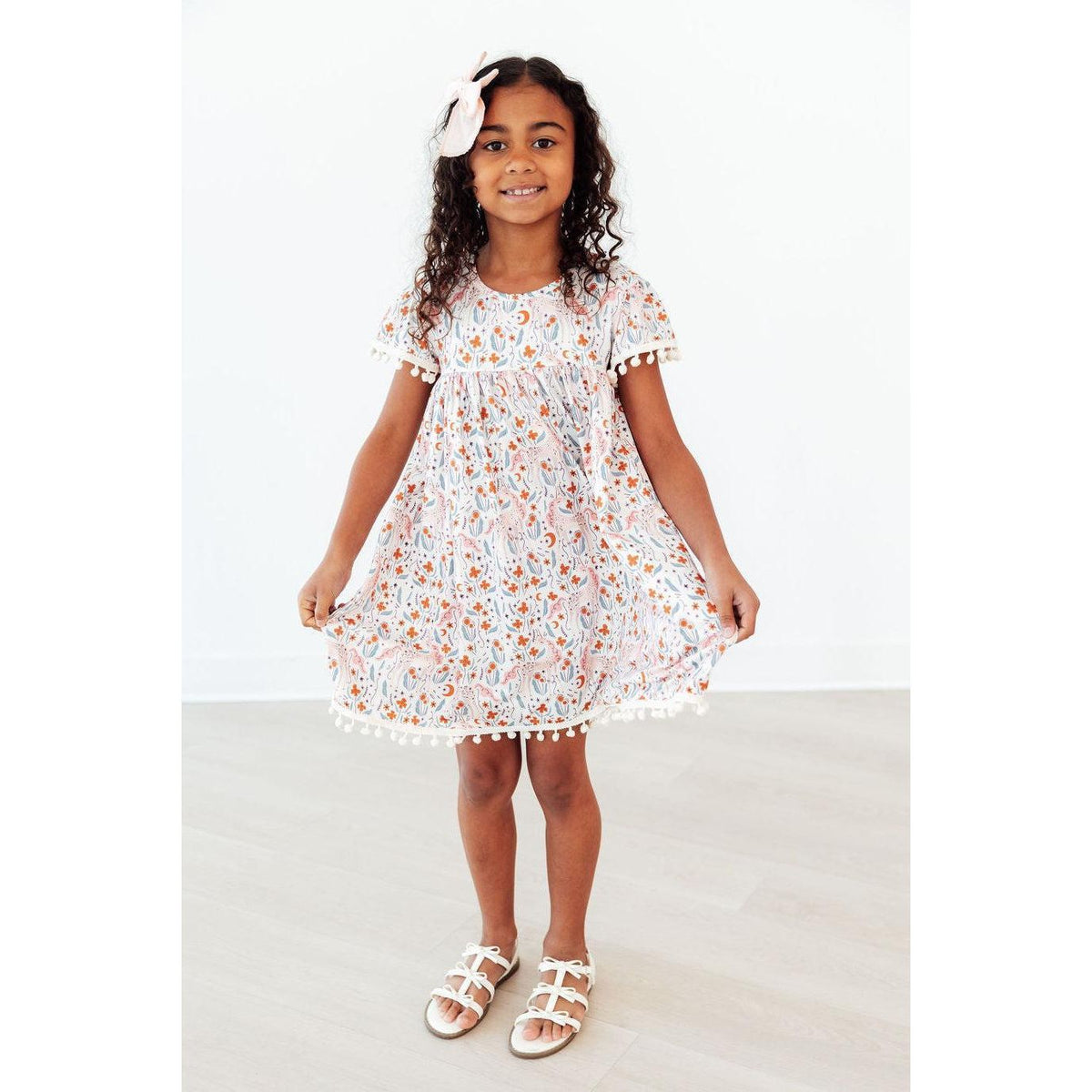 Unicorn Soiree Pom Pom Dress