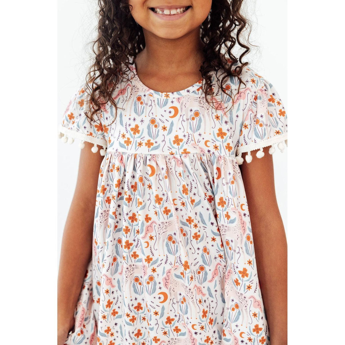 Unicorn Soiree Pom Pom Dress