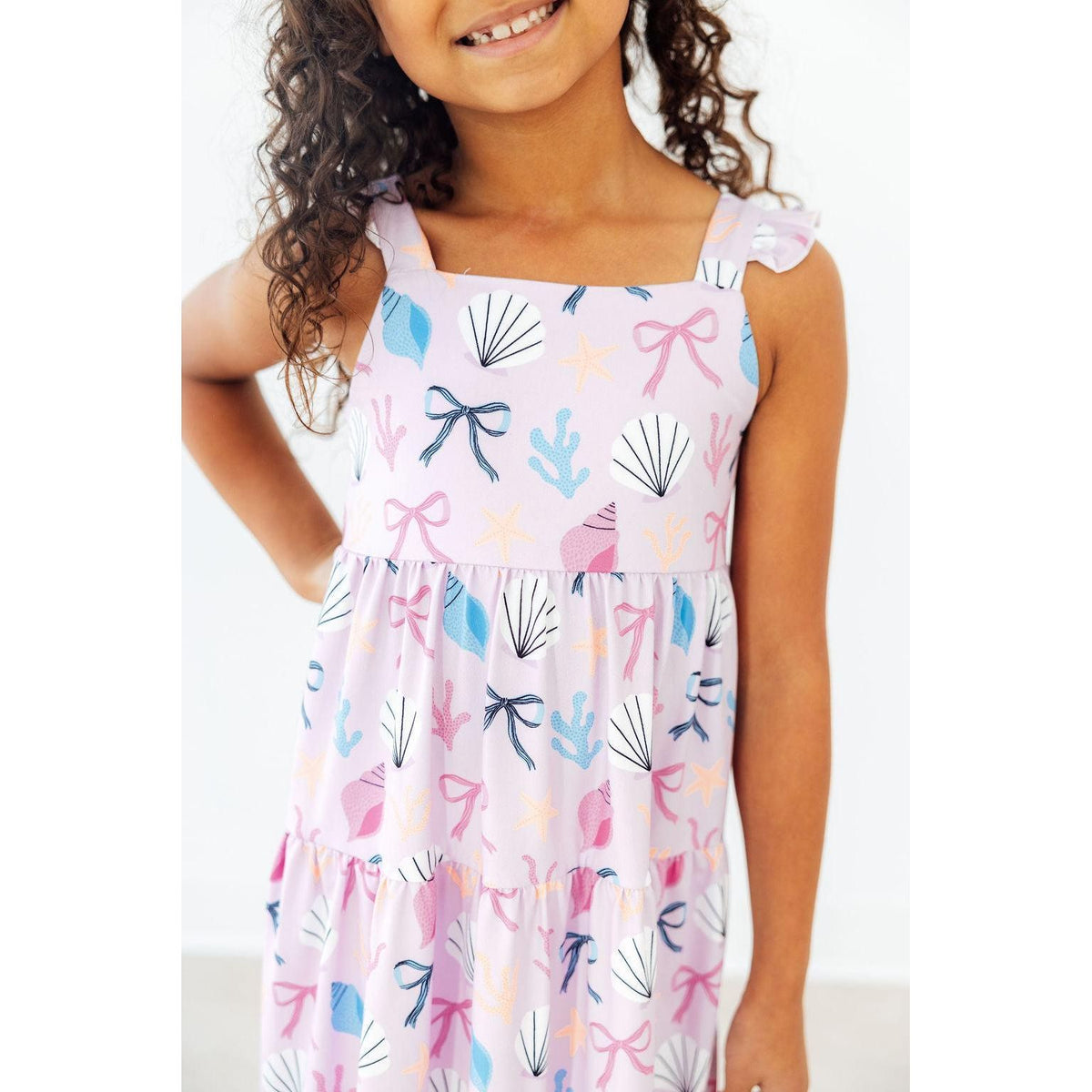 Beachside Bows Ruffle Maxi Dress