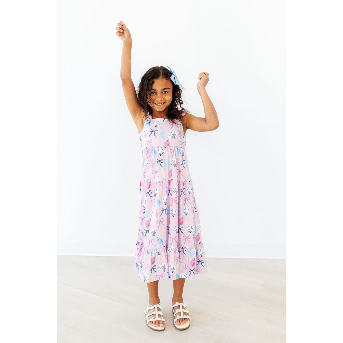 Beachside Bows Ruffle Maxi Dress