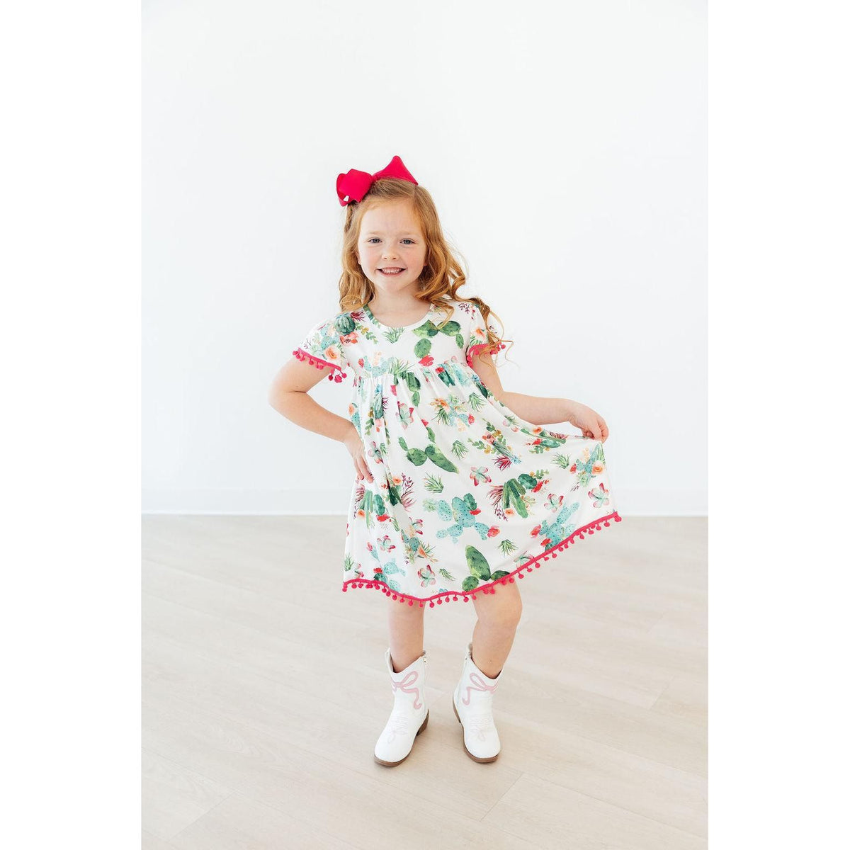 Cute Cactus Pom Pom Dress