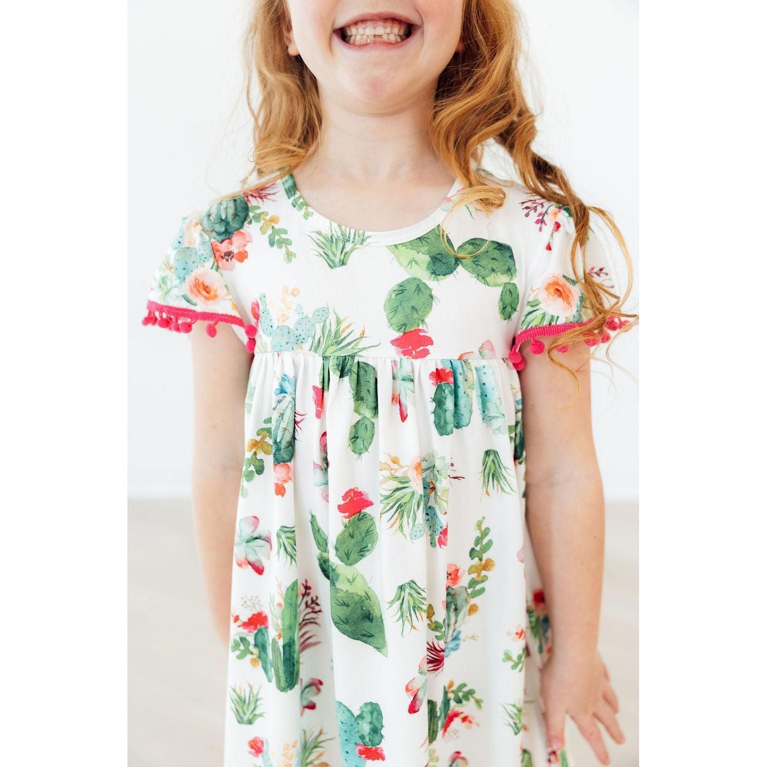 Cute Cactus Pom Pom Dress