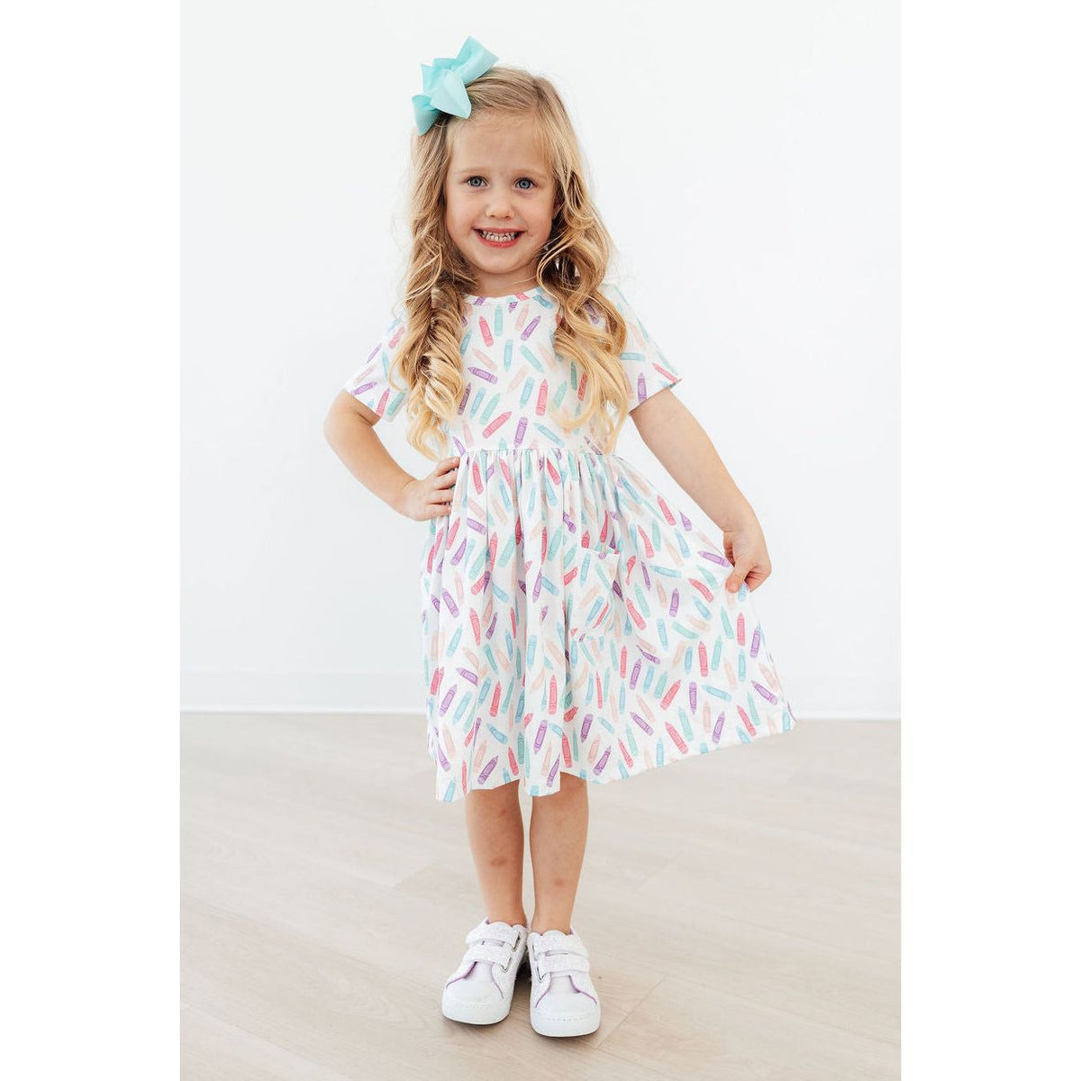 Color Crayons S/S Pocket Twirl Dress