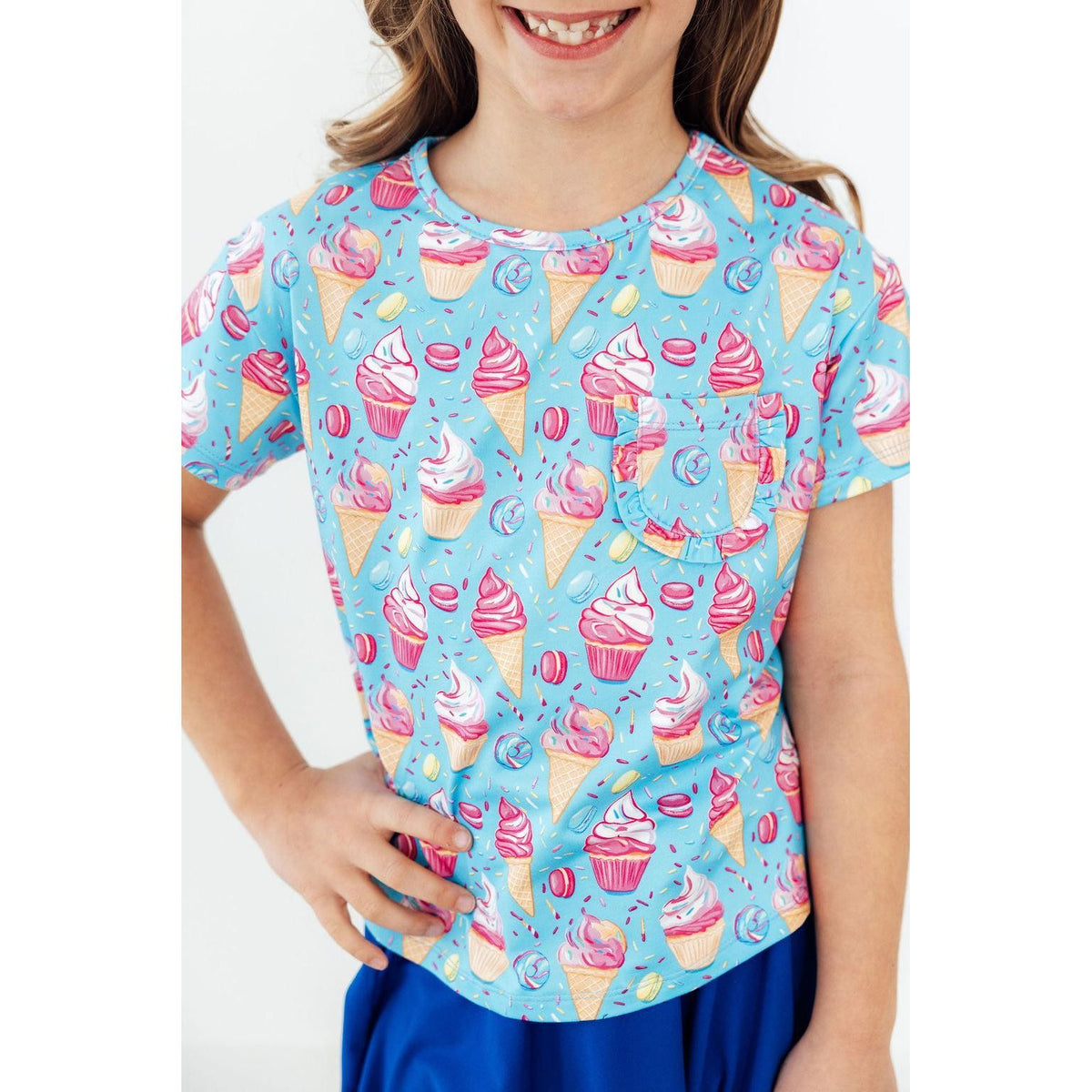 Delightful Desserts Ruffle Pocket Tee