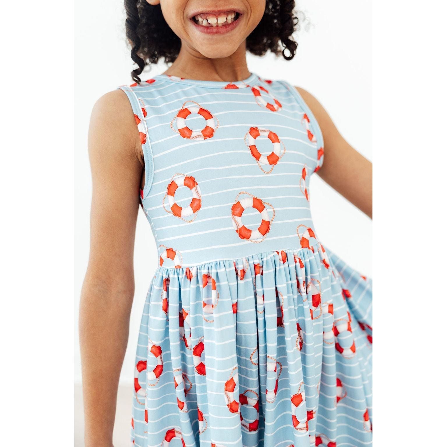 Little Lifeguard Tank Twirl Dress