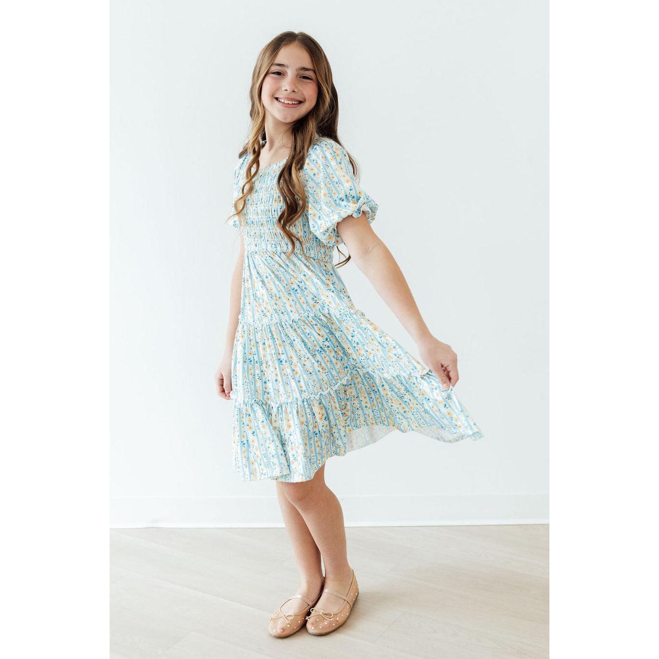 Buttercup Blooms Smocked Ruffle Dress