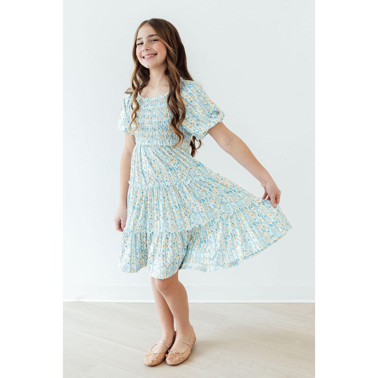 Buttercup Blooms Smocked Ruffle Dress