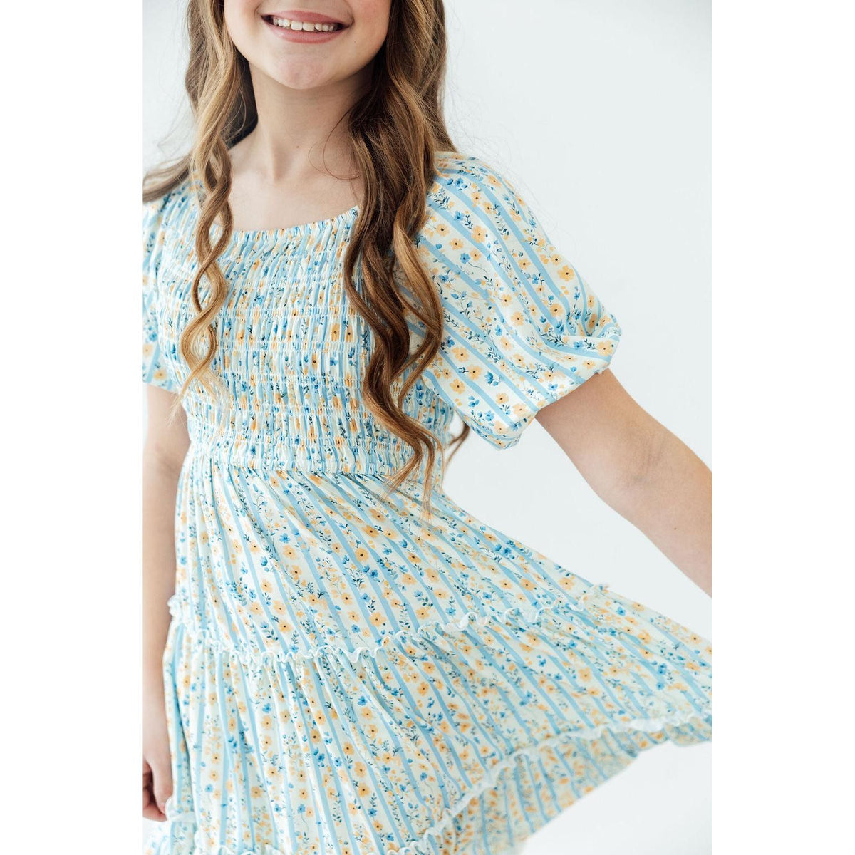 Buttercup Blooms Smocked Ruffle Dress