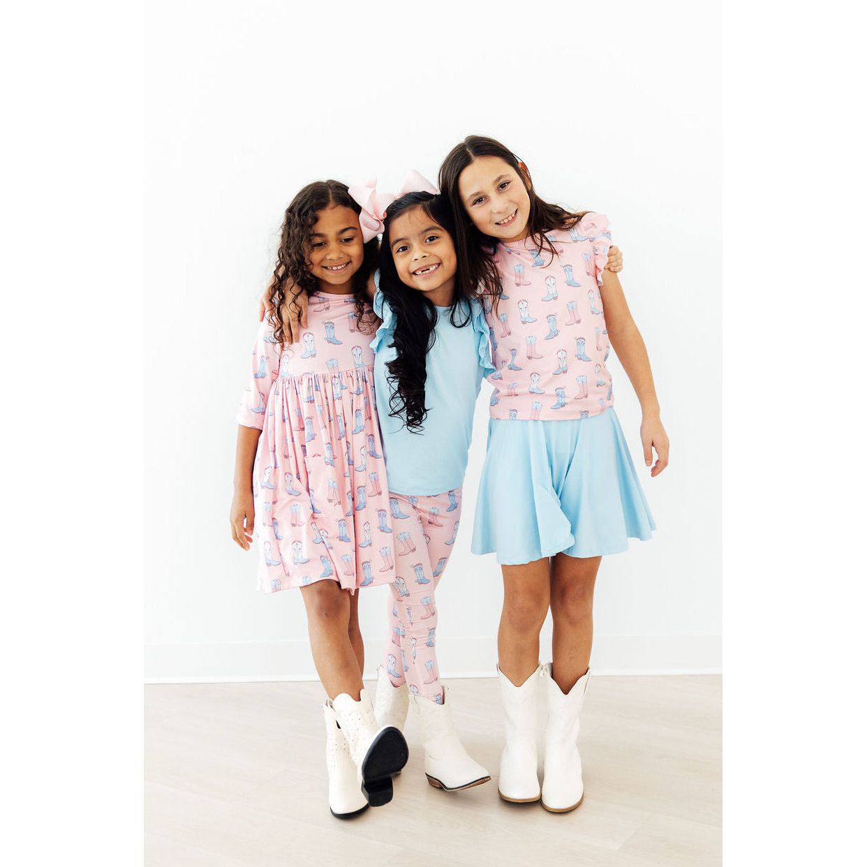 Ribbons & Rodeos 3/4 Sleeve Pocket Twirl Dress