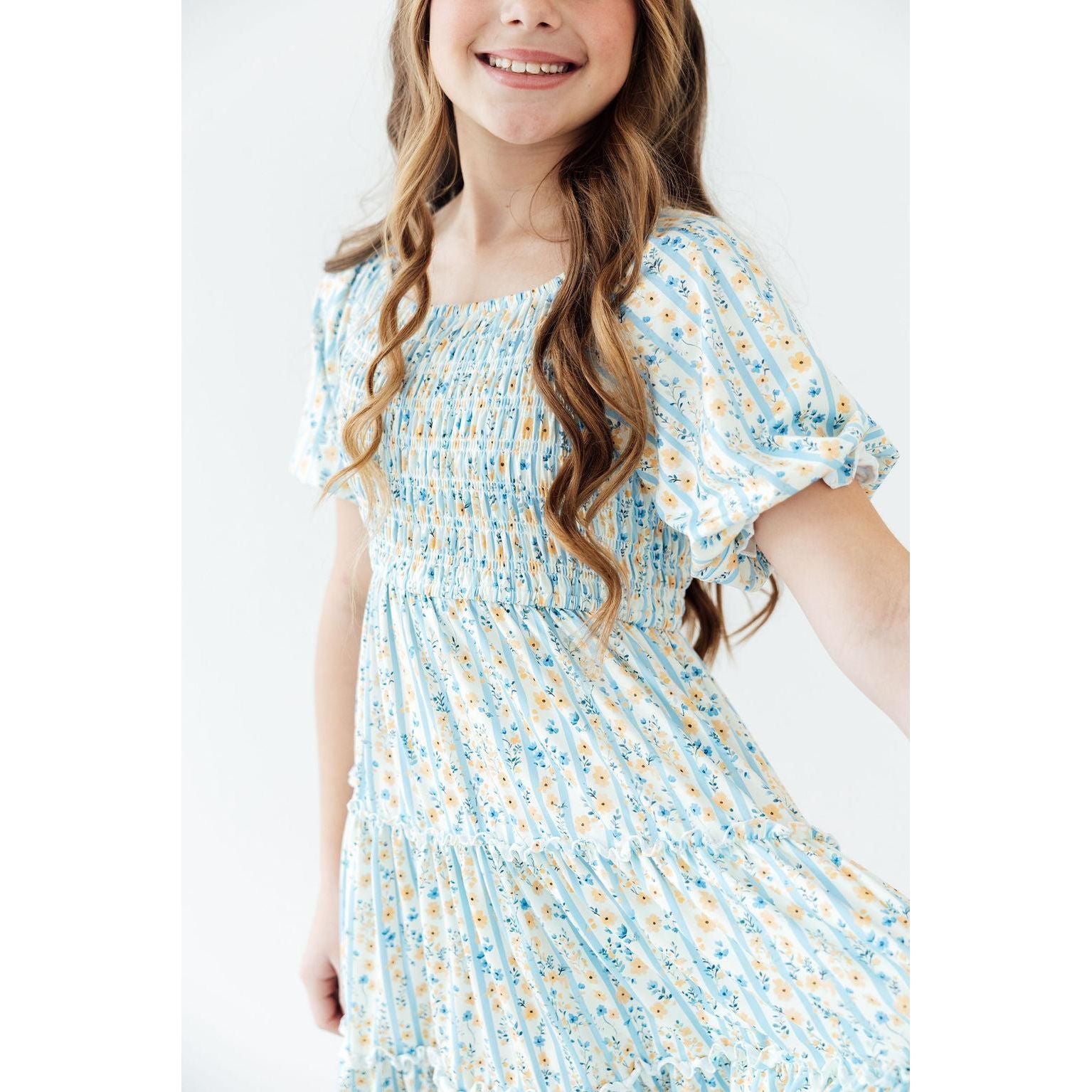 Buttercup Blooms Smocked Ruffle Dress