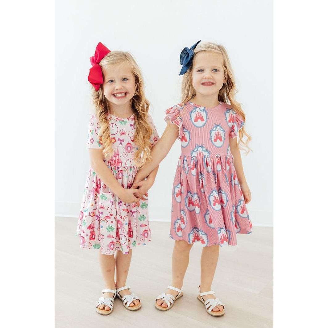 Once Upon a Castle Flutter Sleeve Twirl Dress