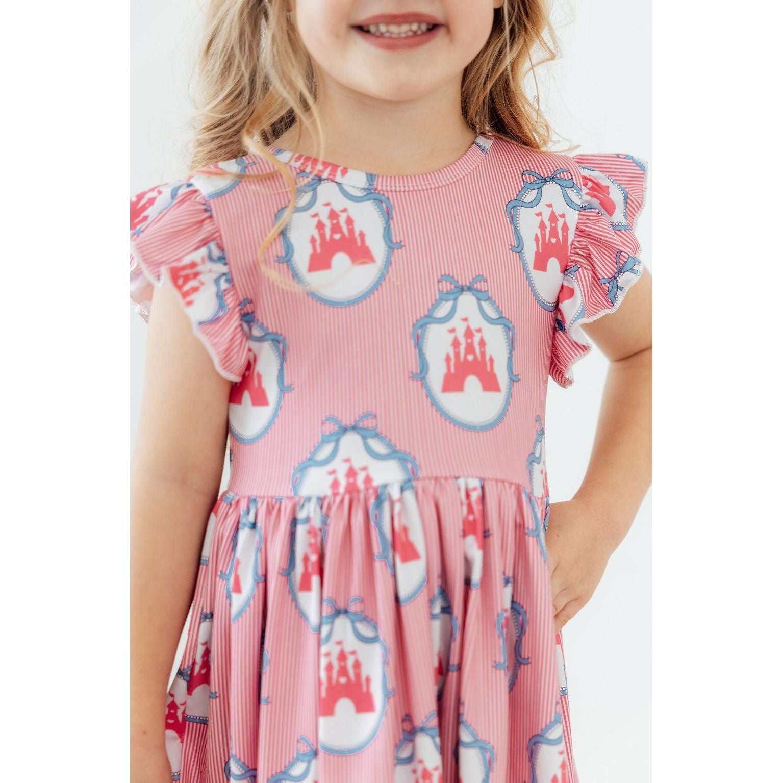 Once Upon a Castle Flutter Sleeve Twirl Dress