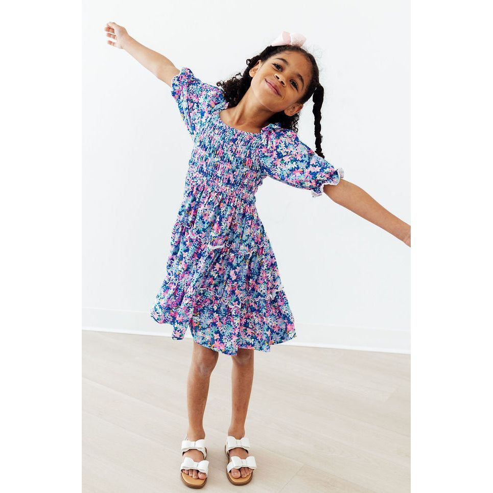 Darling Daisies Smocked Ruffle Dress