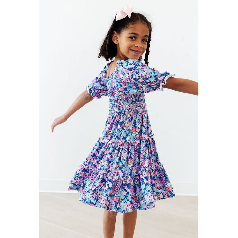 Darling Daisies Smocked Ruffle Dress