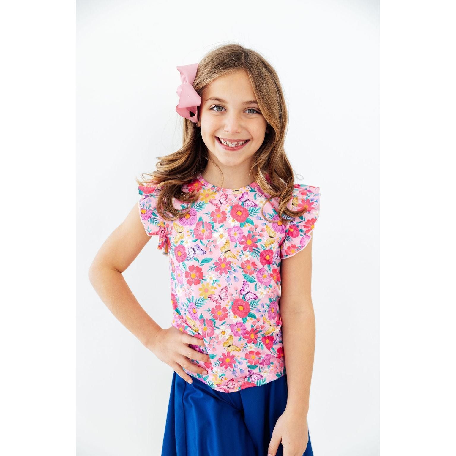 Fluttering Garden S/S Ruffle Tee