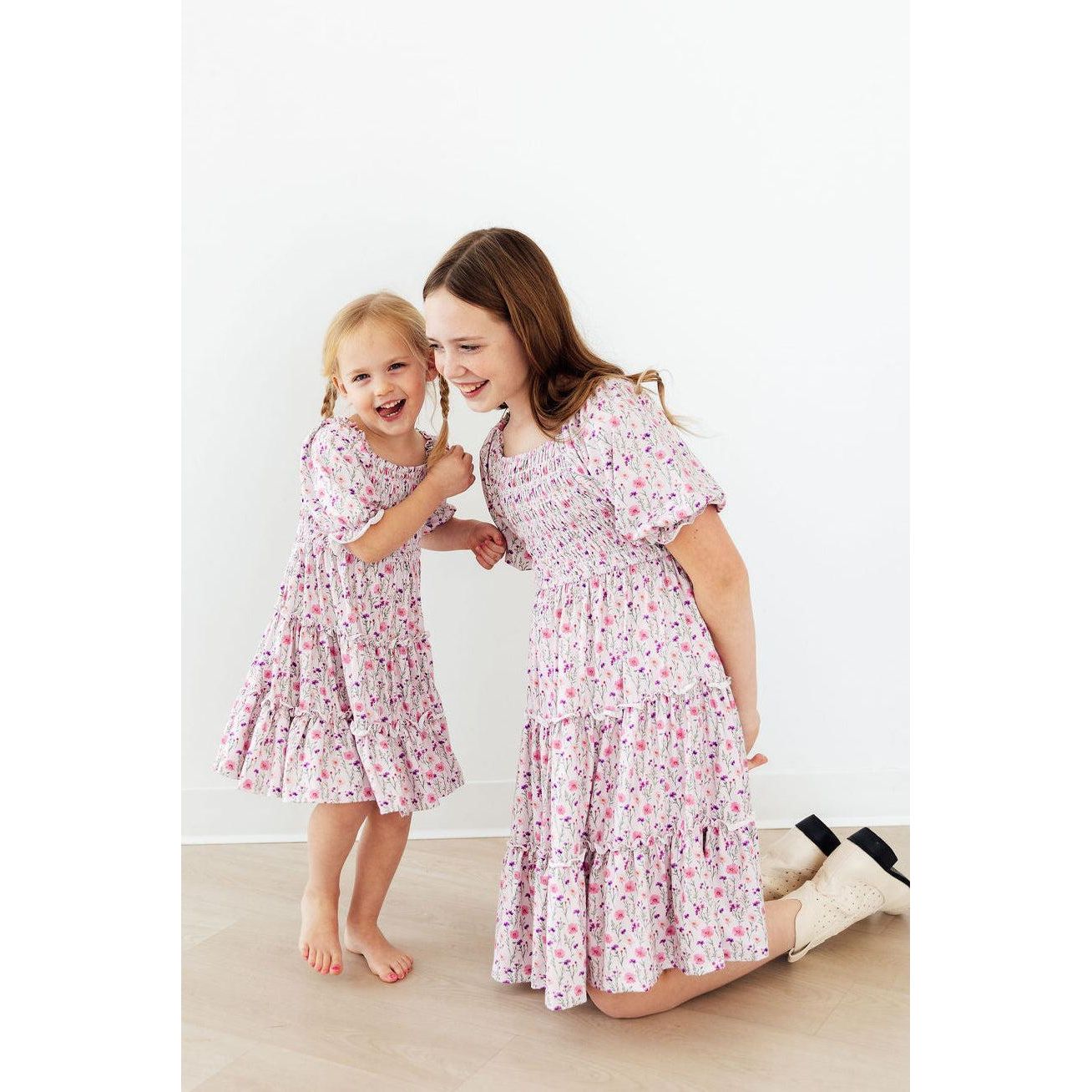 Wildflower Waltz Smocked Ruffle Dress