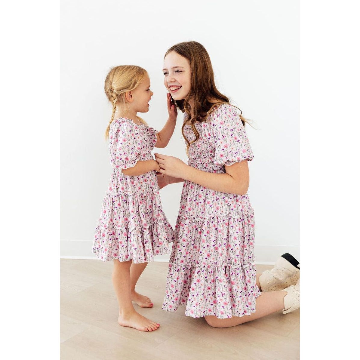 Wildflower Waltz Smocked Ruffle Dress