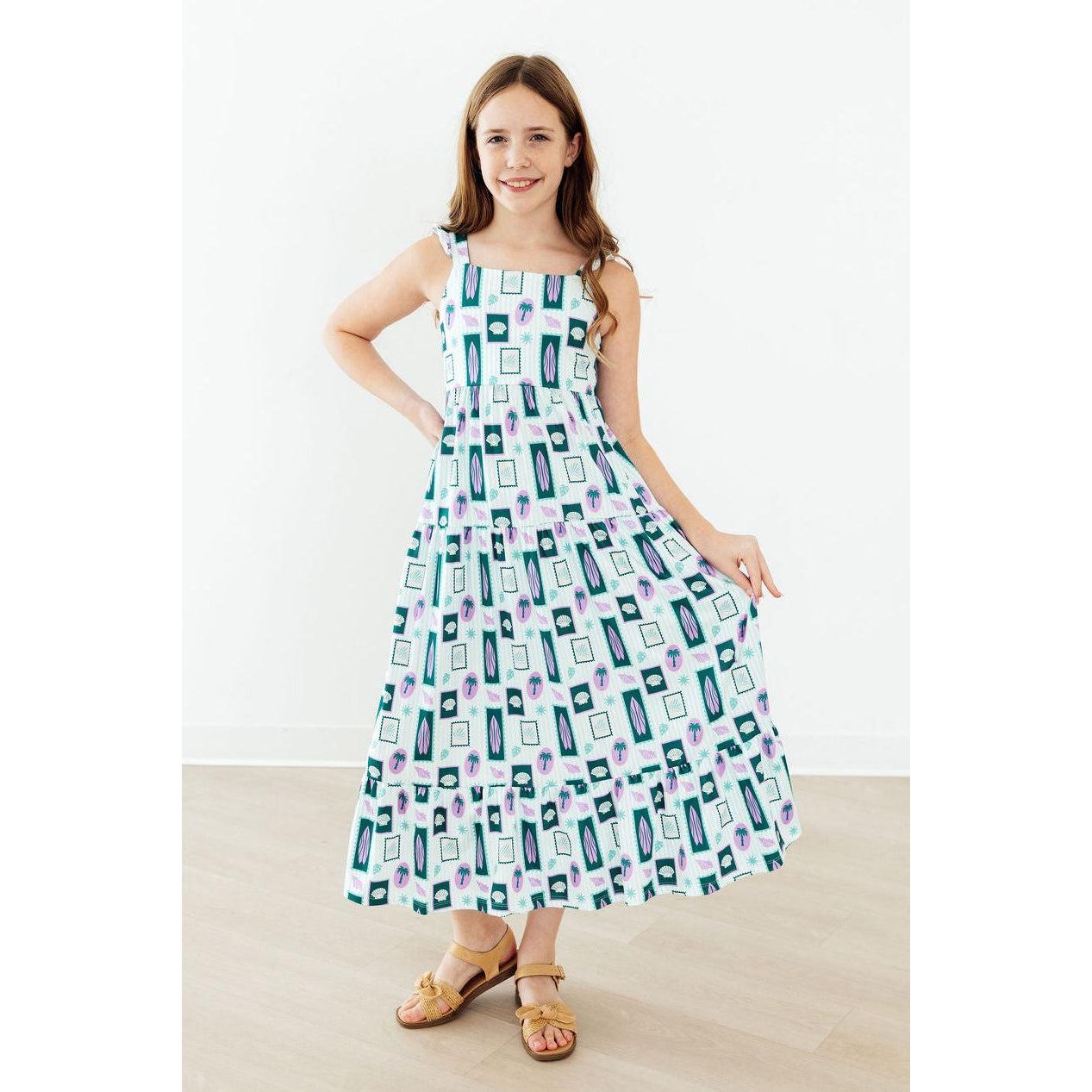 Surfer Girl Ruffle Maxi Dress