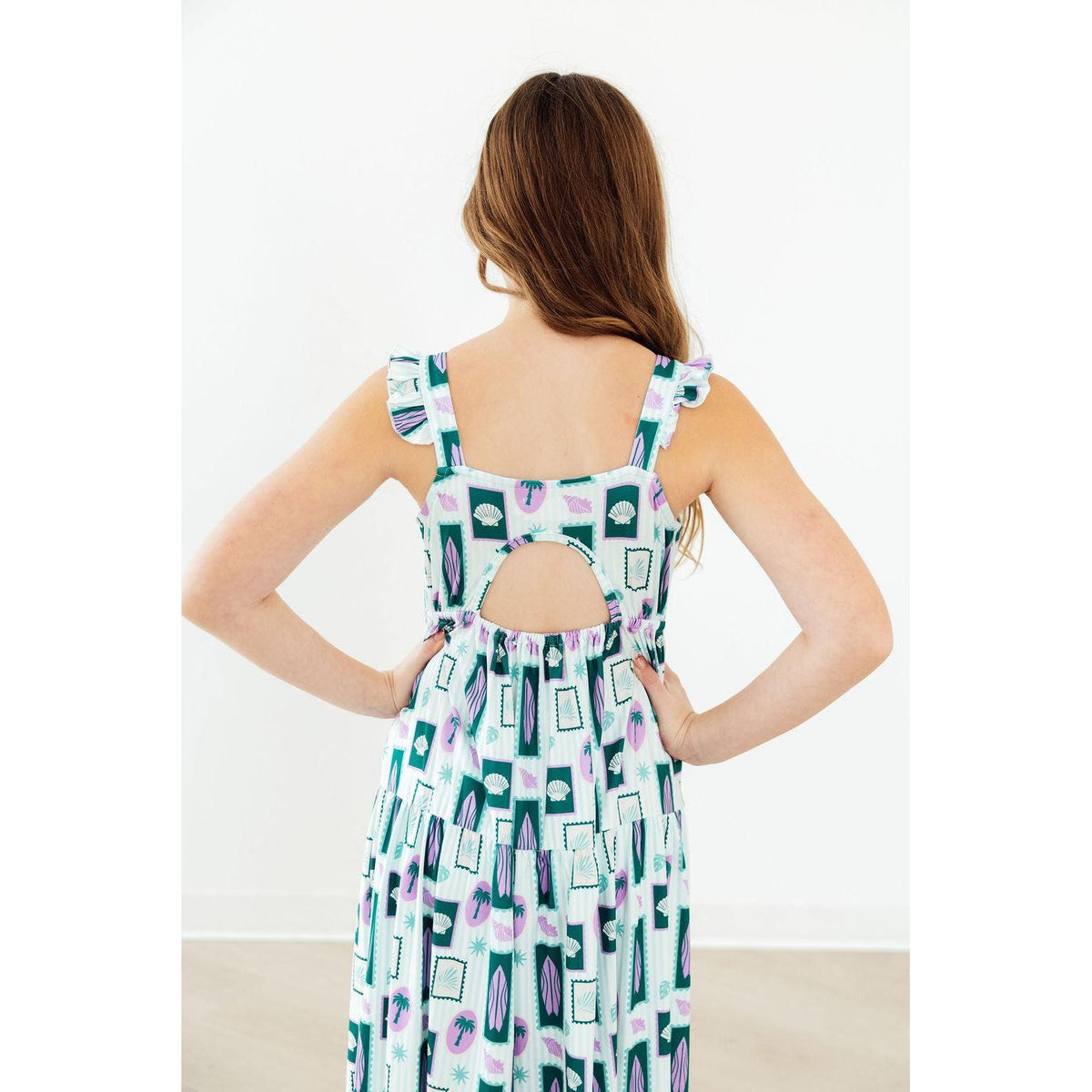 Surfer Girl Ruffle Maxi Dress