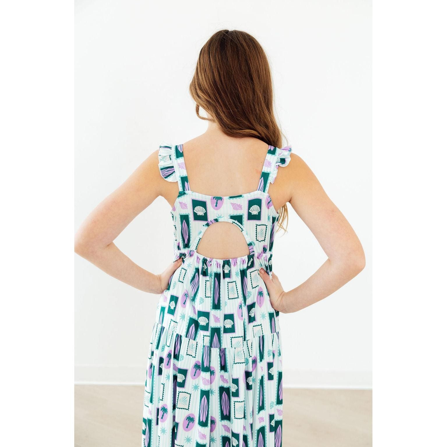 Surfer Girl Ruffle Maxi Dress