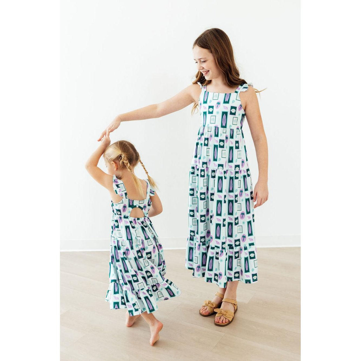 Surfer Girl Ruffle Maxi Dress