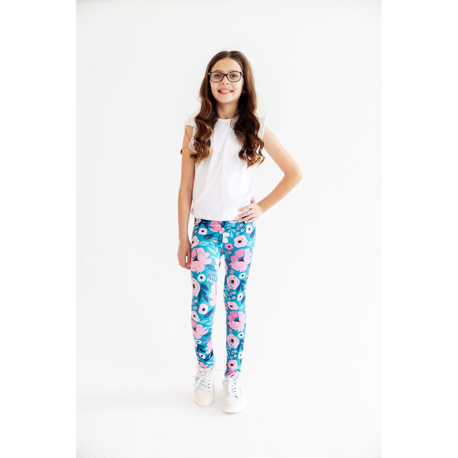 Twirling in Teal Leggings