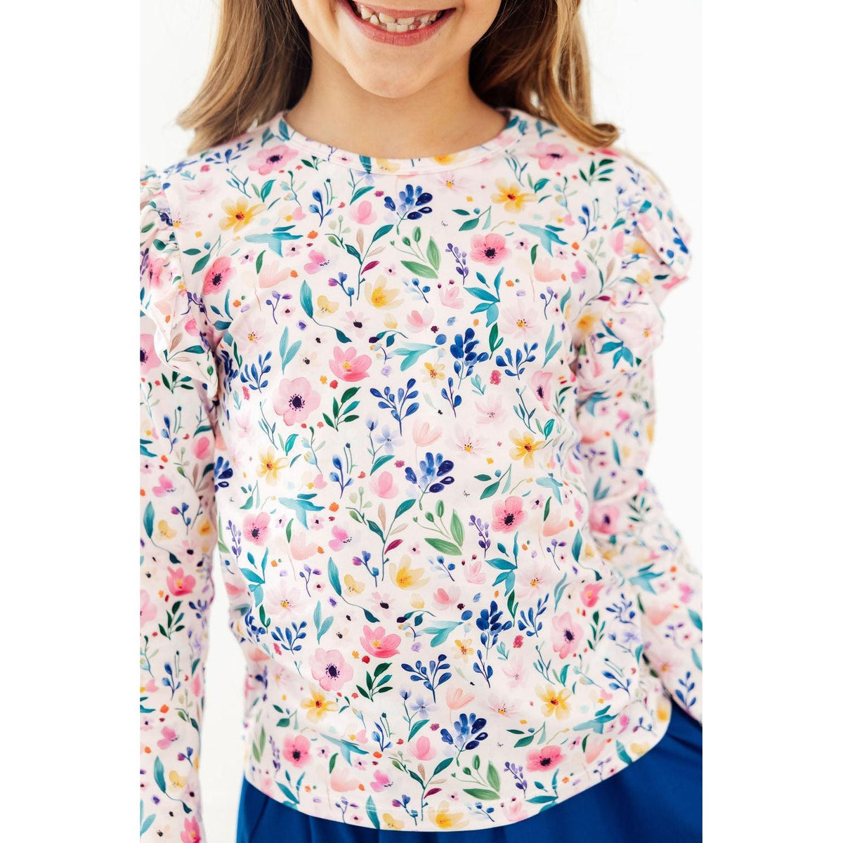Morning Meadows L/S Ruffle Tee